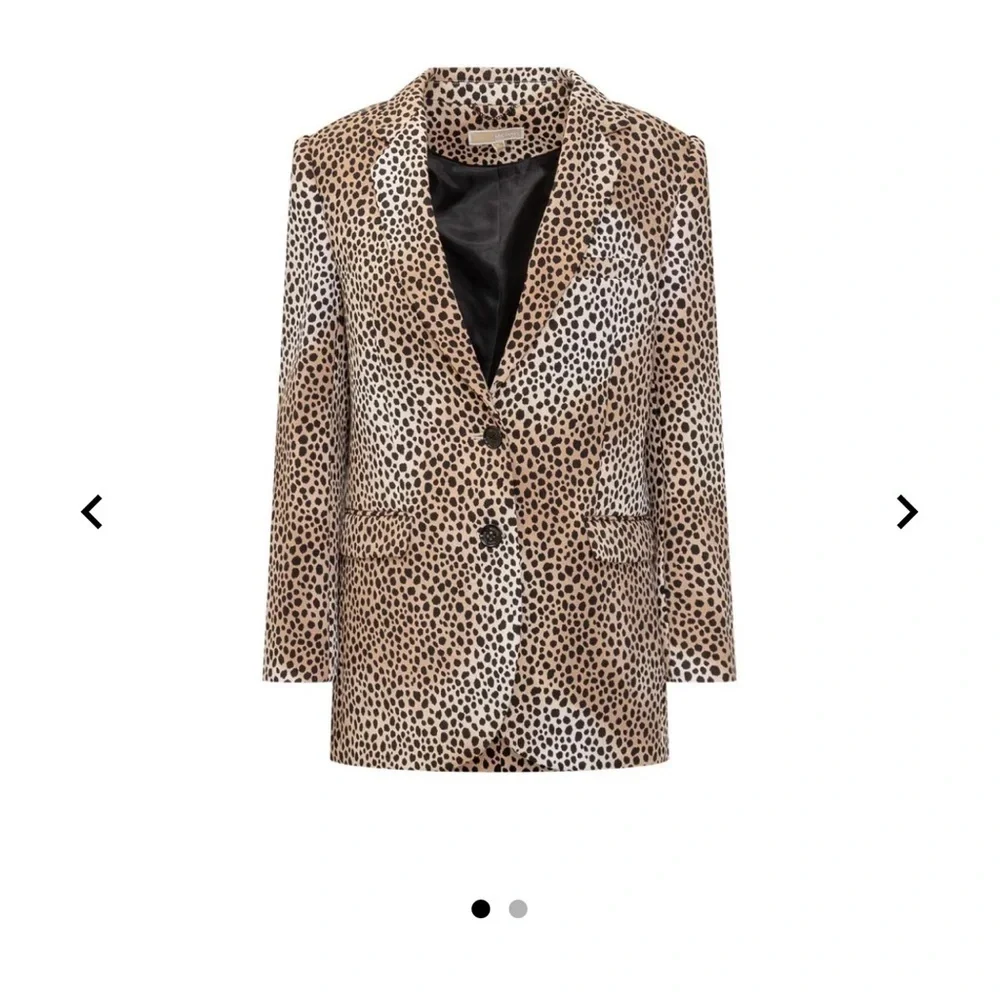 Michael Kors Cheetah Print Stretch Crepe Blazer Size 12